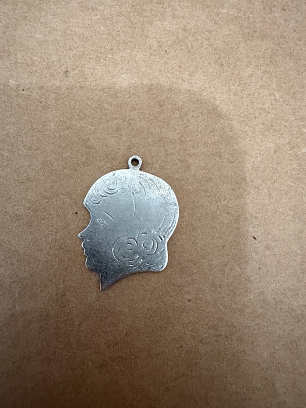 Engraved Sterling Silhouette Pendant Charm - 'Susan' Wells Sterling 925 Stamped